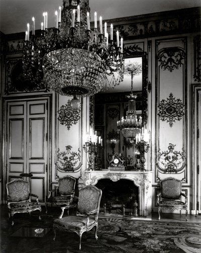 Interiøret i Hotel d'Evreux (nå Palais de l'Elysee), Paris: den store salongen. Arkitektur av Etienne Louis Boullee (Etienne-Louis Boullee), fransk arkitekt (1728-1799). av Etienne Louis Boullee