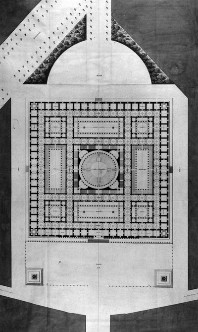 Kart over folkebiblioteket - E.L. Boullee. av Etienne Louis Boullee