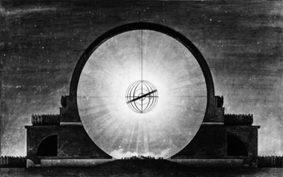 Newton-cenotaf, dageffektkuttet - EL Boullee. av Etienne Louis Boullee