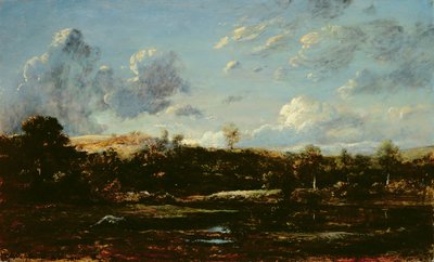 In the Landes (olje på lerret) av Etienne and Dupre Jules  Rousseau