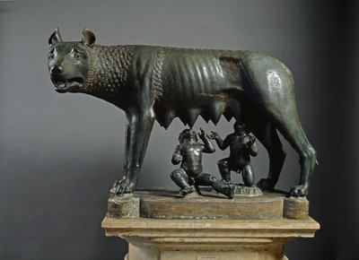 Capitoline Wolf (bronseskulptur, 500 f.Kr.) av Etruscan