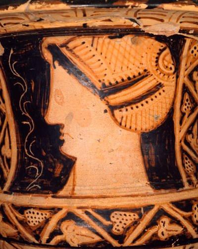 Detalj fra et kalkformet krater fra Spina (Emilia Romagna). Etruskisk sivilisasjon, 4. århundre f.Kr. av Etruscan