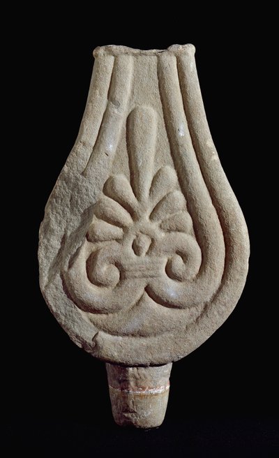 Etruskisk sivilisasjon: Steintøysstein av Fiesole fra Sesto Fiorentino Italia. 550-500 f.Kr. Firenze, arkeologisk museum av Etruscan
