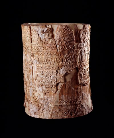 Etruskisk sivilisasjon: elfenben ciborium fra graven til Pania a Chiusi, Italia - 7. århundre f.Kr. av Etruscan