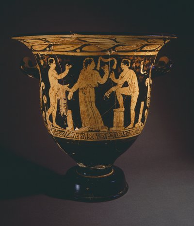 Krater (stor vase) av Nepi-maleren. Keramikk med røde figurer fra Corchiano (Lazio). Etruskisk sivilisasjon, 4. århundre f.Kr. av Etruscan