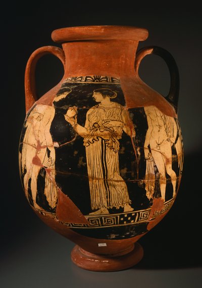 Pelike av Sommavilla-maleren med jente som presenterer et granateple (rekonstruert). Rødfigurkeramikk fra Orvieto (Umbria). Etruskisk sivilisasjon, 4. århundre f.Kr. av Etruscan