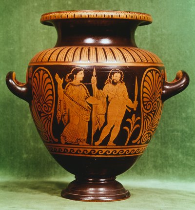 Stamnos, rødfigurkeramikk fra Vulci (Lazio). Etruskisk sivilisasjon, 4. århundre f.Kr. av Etruscan