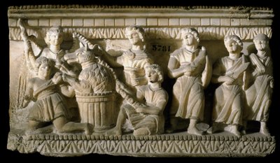 Etruskisk kunst: "" Ulysses og hans følgesvenner under deres møte med Circe"" (Odyssee d