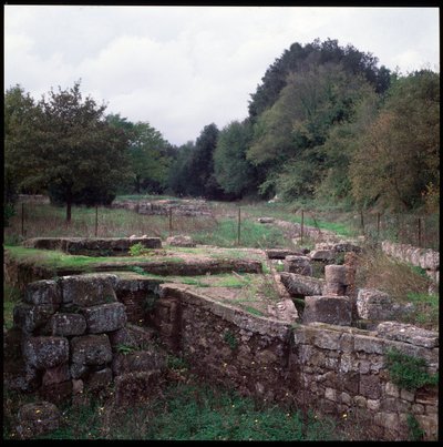 Etruskisk sivilisasjon: utsikt over stedet til Veio (Veies) 8.-4. århundre f.Kr. (etruskisk kunst: utsikt over stedet for Veii, 8.-4. århundre f.Kr.) Lazio Italia av Etruscan Etruscan