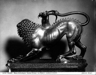 The Wounded Chimera of Bellerophon (bronse) (for detaljer se 104199) av Etruscan Etruscan