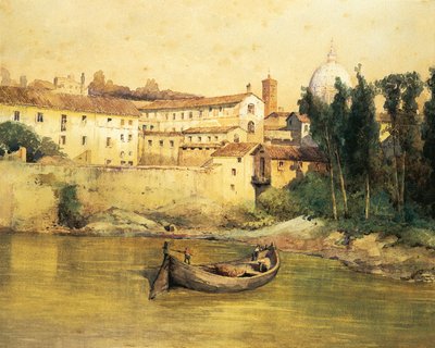 Italia, Roma, gamle Santo Spirito sykehus i Sassia (Saxia), av Ettore Roesler Franz av Ettore Roesler Franz