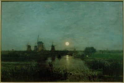 Månelandskap i Holland av Eugen Jettel