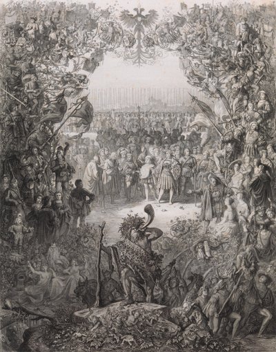 Medlemmene av Albrecht Durer Society for valgåret 1843-1844 Der Albrecht Du..., 1843. av Eugen Napoleon Neureuther