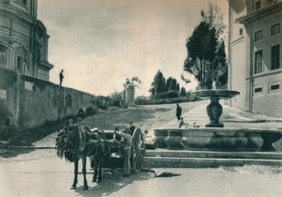 På baksiden av Vatikanet nær museene og mynten, Roma, Italia, 1927 av Eugen Poppel