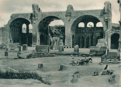 Basilikaen til Maxentius og Konstantin i Forum Romanum, Roma, Italia, 1927 av Eugen Poppel