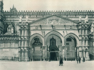 Hovedinngangen til katedralen, Palermo, Sicilia, Italia, 1927 av Eugen Poppel