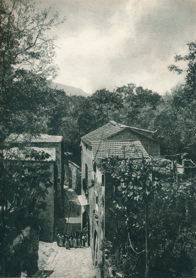 Narrow street, Capri, Italia, 1927 av Eugen Poppel
