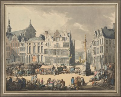 Place de Meir at Antwerp, 1797.    1199261   no       norwegian Successfully Translated  Original: Harley 4431 volume II, f.259v Miniature of a woman reading moral proverbs at the beginning of the Proverbes moraux, from The Book of the Queen, by Christine  av Eugen Poppel