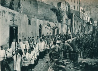 Prosesjon, Capri, Italia, 1927 av Eugen Poppel