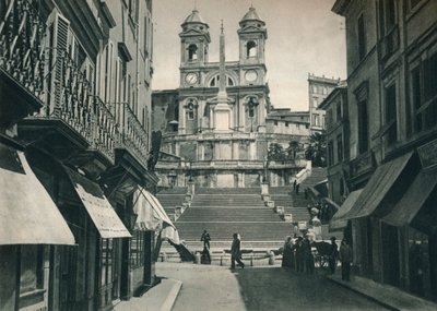 Spansketrappen og Trinita dei Monti-kirken, Roma, Italia, 1927 av Eugen Poppel