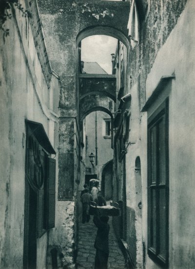 Street of Capri, Italia, 1927 av Eugen Poppel