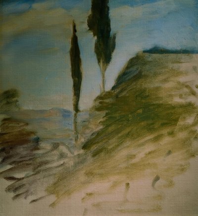 To sypresser, Skisse av Eugen Prinz von Schweden