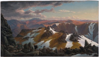 Nordøstutsikt fra den nordlige toppen av Kosciusko-fjellet av Eugen von Guerard