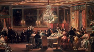 Mottakelse til ære for dronning Victoria på Chateau d