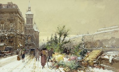 Blomstermarked; Blomstermarked av Eugene Galien Laloue