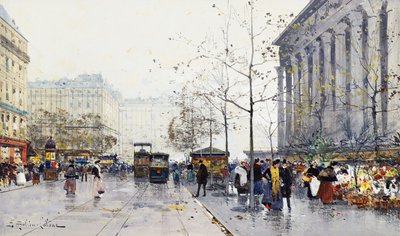 Madeleine, Paris av Eugene Galien Laloue