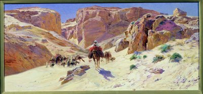 Caravan i ørkenen av Eugene Alexis Girardet