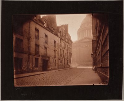 Hjørnet av rue Valette og Panthéon av Eugène Atget