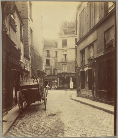 Rue Mazet og Rue Saint-André-des-Arts av Eugène Atget