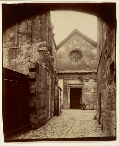 Portalen til Saint-Julien-le-Pauvre av Eugène Atget
