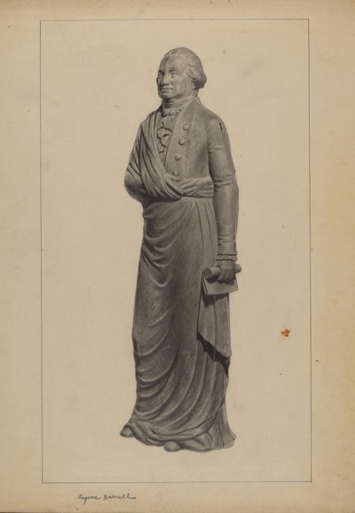 Støpejernsfigur av Eugene Barrell