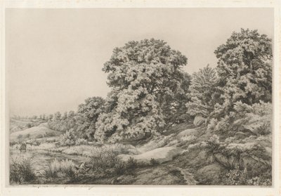 Eiker nær en dam av Eugene Bléry