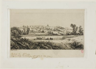 Utsikt over landsbyen Limay av Eugene Bléry