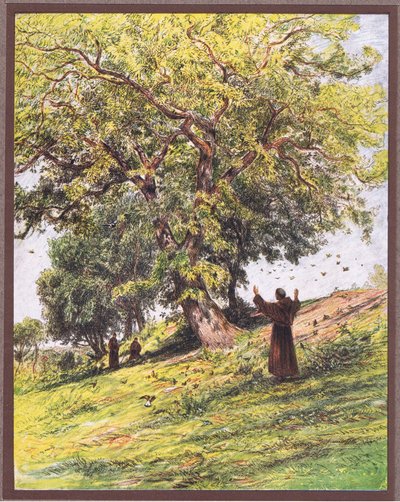 St Francis forkynner for fuglene, 1919 av Eugene Burnand
