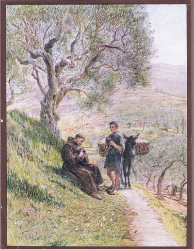 St Francis temmer de ville turtelduene, 1919 av Eugene Burnand
