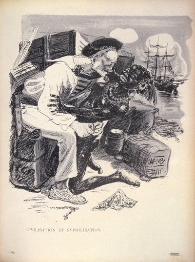 Civilization and Syphilization, s. 1863 gravert av Grandjouan fra LAssiette Au Beurre, pub. 10. jan. 1903 av Eugene Cadel