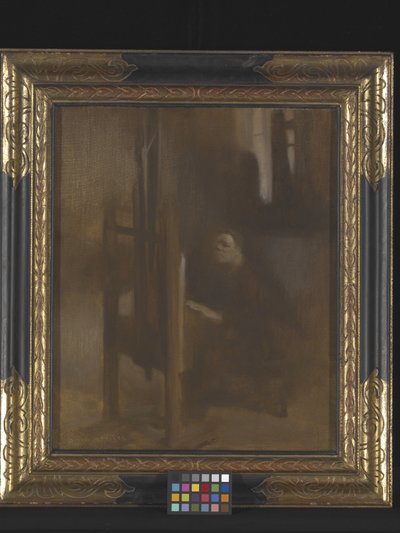Artist At His Easel (Olje på lerret) av Eugène Carrière