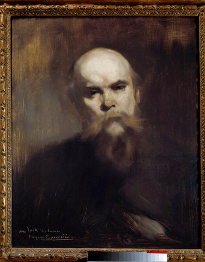 Portrett av den franske poeten Paul Verlaine (1844-1896) Maleri av Eugene Carriere (1849-1906) 1891 Søn. 0,61 x 0,51 m. Paris, Musee d
