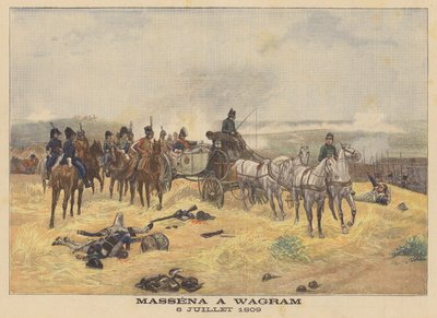 Marskalk Massena i slaget ved Wagram, 6. juli 1809 av Eugene Chaperon
