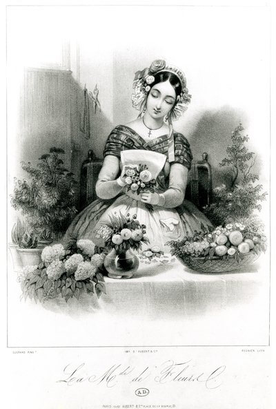 Blomsterselgeren, ca. 1840 av Eugene Charles Francois Guerard