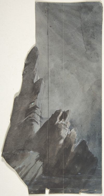 Design for et scenesett, 1830-90. av Eugene Ciceri
