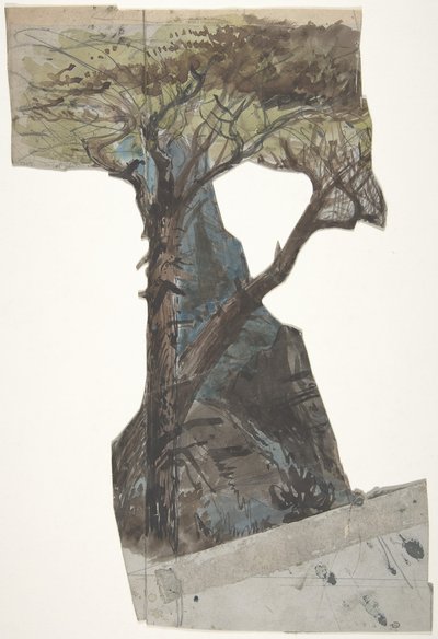 Design for et scenesett på Opéra, Paris, 1830-90. av Eugene Ciceri