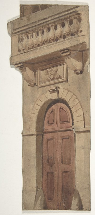 Design for et scenesett på Opéra, Paris, 1830-90. av Eugene Ciceri