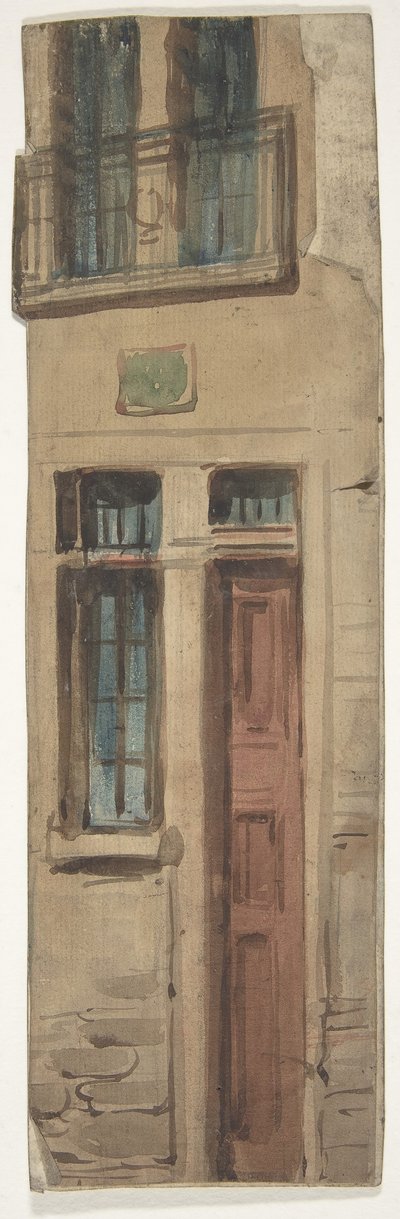Design for et scenesett på Opéra, Paris, 1830-90. av Eugene Ciceri