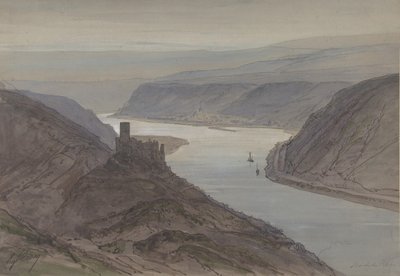 Design for et scenesett på Opéra, Paris, 1830-90. av Eugene Ciceri