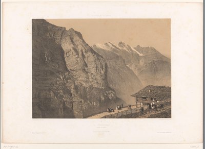 Utsikt over Wengernalp La Wengernalp (tittel på objekt) Ansikter i Sveits og Savoy (serietittel) La Suisse et la Savoie (serietittel på objekt) av Eugene Ciceri